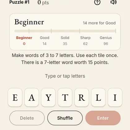 SCRAMBLE game screenshot